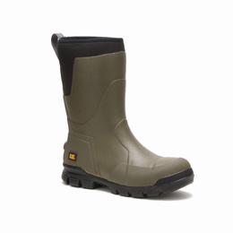 Caterpillar Stormers Steel Toe Work Férfi Bakancs Olivazöld, HU-C015